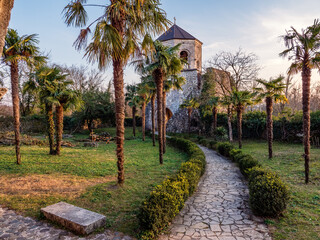 Obraz premium Khobi Convent - Georgian Orthodox monastery in western Georgia, built at 13th century.