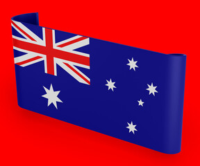  Australia Flag Ribbon Banner