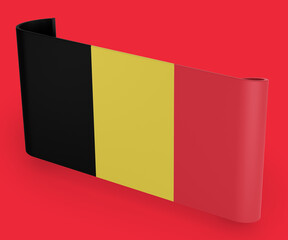 Fototapeta premium Belgium Flag Ribbon Banner