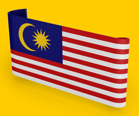 Malaysia Flag Ribbon Banner