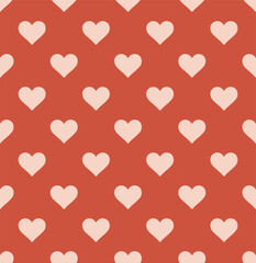 Abstract Monochrome Hearts Minimal Pattern Vector Seamless Design Perfect for Allover Fabric Print or Wrapping Paper Trendy Fashion Colors Simple Look