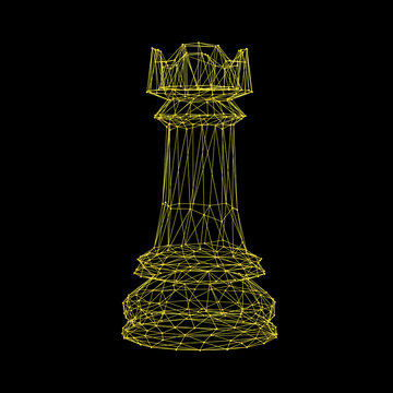 Chess rook, 3D illustration