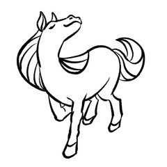 馬 イラスト ぬりえ