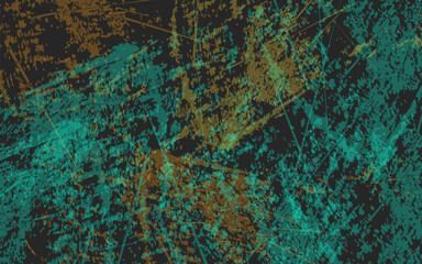 Abstract grunge texture black and green color background vector