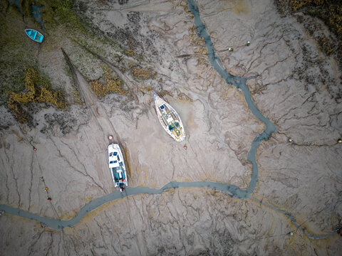 Boats At Low Tide