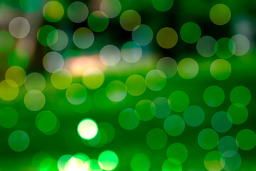 Obraz premium Bokeh, green, light decorative glow pattern circle