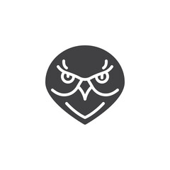 Owl bird vector icon