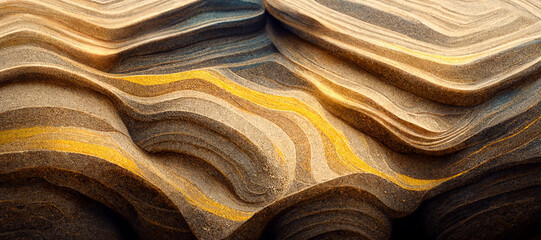 Sandstone Vibrant gold colors abstract wallpaper design	
