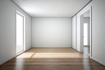 Obraz premium Abstract Luxury white gradient wall and empty studio room background Generative AI