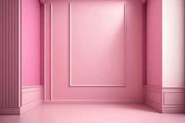 Abstract Luxury pink gradient wall and empty studio room background Generative AI