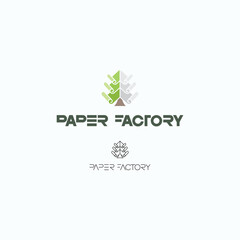 Fototapeta na wymiar illustration depicting a tree and sheets of paper as a symbol or logo. Paper factory