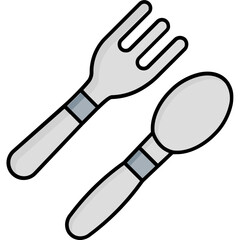 Cutlery vector icon easily modify

