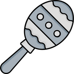 Baby rattle vector icon easily modify

