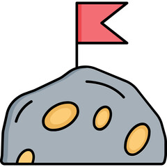flagged planet vector icon easily modify

