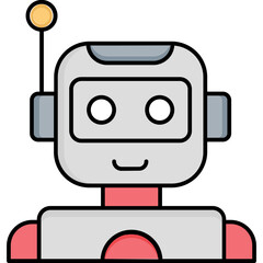 artificial intelligence vector icon easily modify


