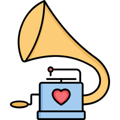 Harp vector icon easily modify

