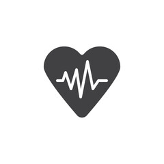 Heart pulse vector icon