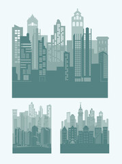 Fototapeta premium city skyline vector illustration