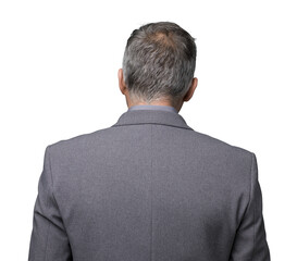 Businessman back view