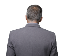 Businessman back view