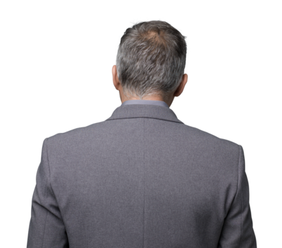 Businessman back view