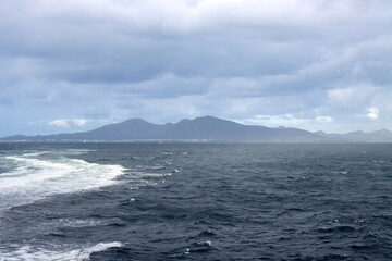 View from boat on Lanzarote, Spain