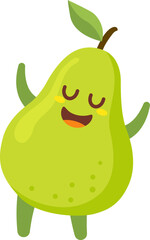 Pear Cartoon Character