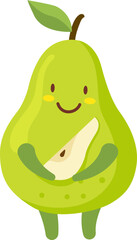 Pear Cartoon Character