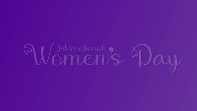 International Women's Day 2023, purple  color theme Women's Day,#EmbraceEquity, Women's Day  Typography motion graphics pack, International Women's Day Animated Motion Graphics
