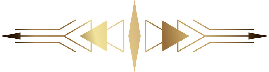 Golden art deco border 