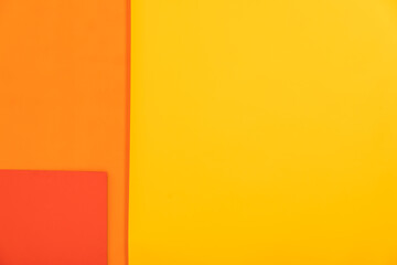 orange yellow as the backgrounds of the wall in the room