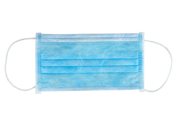medical face mask isolated on white background