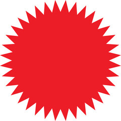 Red starburst, badge, sticker, special offer, sunburst, burst, stamp, labels and badges vector