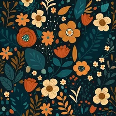 Foto op Canvas seamless floral pattern © sultan