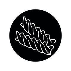 Fusilli pasta color line icon. Italian food.