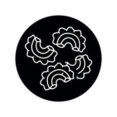 Macaroni color line icon. Italian food.