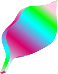 Geometric gradient 3d leaf shape 
