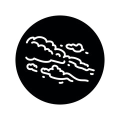 Cloud black line icon. Atmospheric phenomenon.