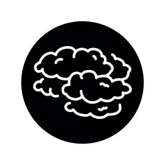 Cloud black line icon. Atmospheric phenomenon.