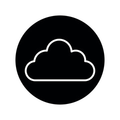 Cloud black line icon. Atmospheric phenomenon.