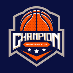 basketball logo team. Basketball logo set with shield. Basketball logo template
