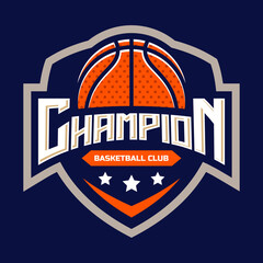 basketball logo team. Basketball logo set with shield. Basketball logo template