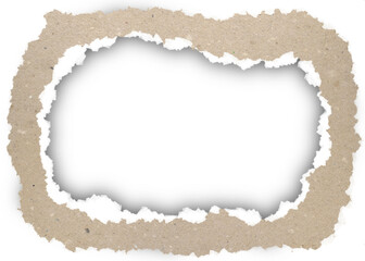 torn perforated paper frame