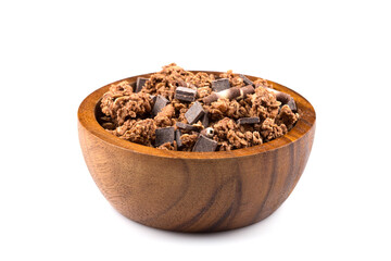 muesli with pieces of chocolate