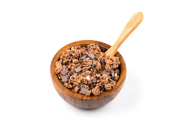 muesli with pieces of chocolate