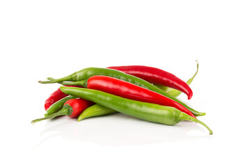 fresh green and red chili pepper