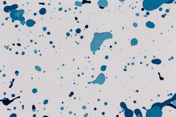 Blue paint drops texture background blue color