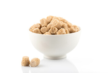 Brown cane sugar cubes