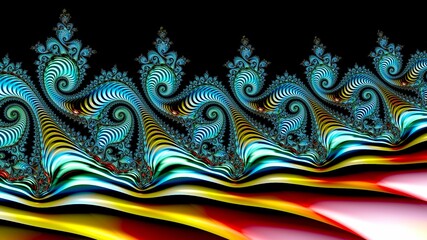 Fractal complex color - Mandelbrot set detail, digital artwork for creative graphic design