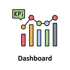 Rout map Outline with fill Color vector icon that can easily modify or edit 

